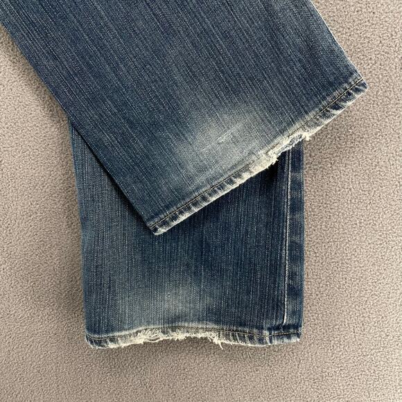 Vintage Y2K 00s Gold Sign Passion Low Rise Bootcut Flare Jean 28 Blue USA Made - Picture 6 of 16